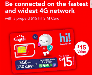 Singtel Prepaid SIM Card For Sale